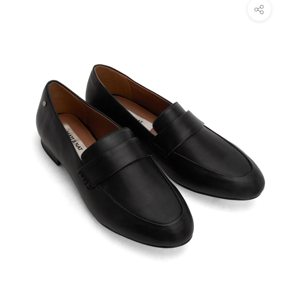 Matt & Natt Black Faux Leather Loafers